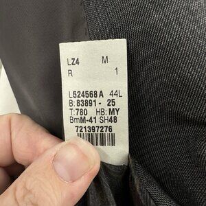 LAUREN RALPH LAUREN 2 piece suit 100% wool charcoal gray year round 44L 36W